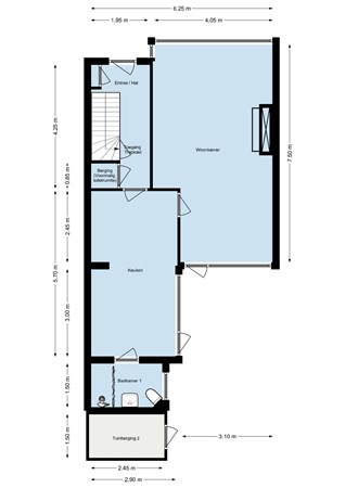 Floorplan - Diepenbrocklaan 24, 4614 BM Bergen op Zoom